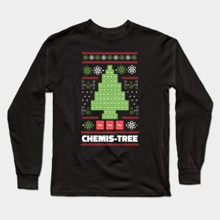 Chemis-Tree // Funny Chemistry Christmas Tree Long Sleeve T-Shirt